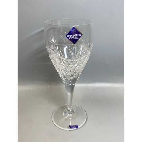 233 - BOXED SET OF EDINBURGH CRYSTAL WINE GLASSES AND ONE OTHER