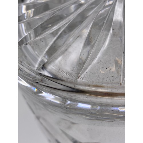 256 - EDINGBURGH CRYSTAL CUT HOBNAIL ETCHED TAPERED ICE PAIL