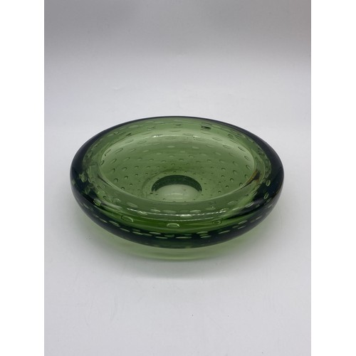 246 - FOUR WHITEFRIARS STYLE COLOURED BUBBLE GLASS DISHES