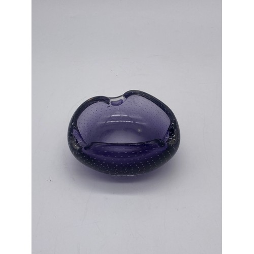246 - FOUR WHITEFRIARS STYLE COLOURED BUBBLE GLASS DISHES