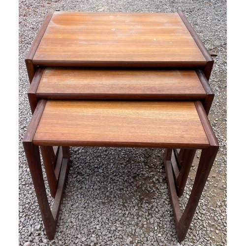 77 - GPLAN TEAK NEST OF THREE TABLES