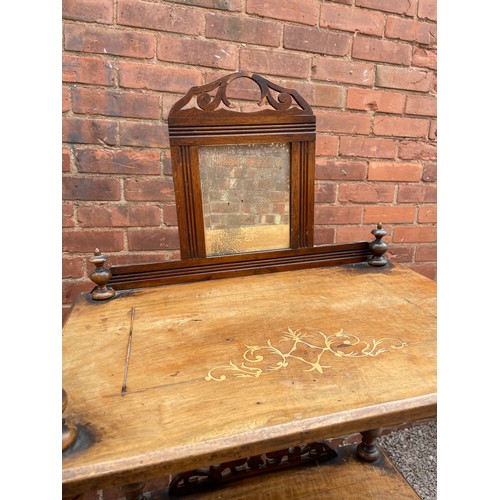 25 - VICTORIAN WALNUT MARQUETRY INLAID WOTNOT CABINET