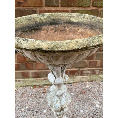 5 - METAL WEATHERED TRIPOD BIRD BATH