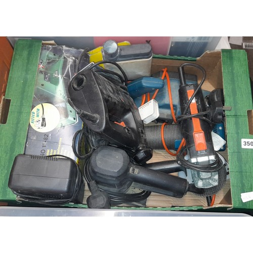 350 - CARTON - JIGSAW, ROUTER, SMALL ANGLE GRINDER, OTHER POWER TOOLS