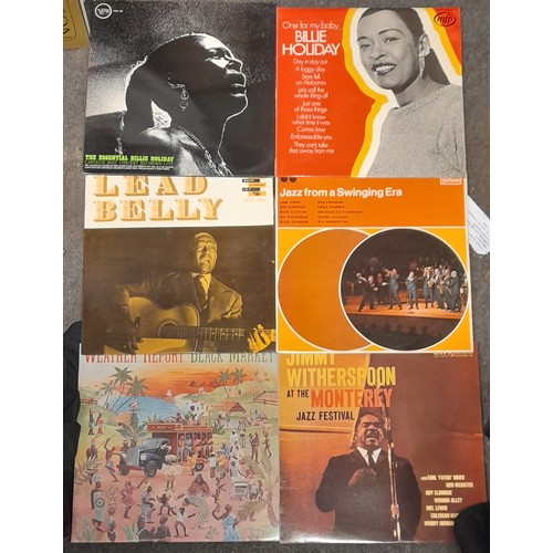 330 - CRATE OF VINLY LPS JAZZ MALE AND FEMALE VOCALISTS BIG BANDS AND ORCHESTRAS, ELLA FITZGERALD, BILLIE ... 