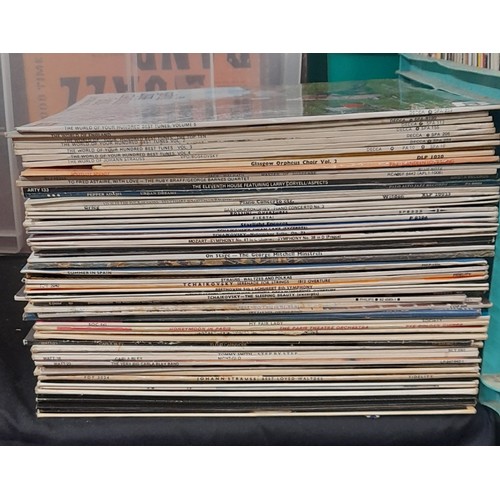 328 - STACK OF VINYL LPS, SPANISH FLAMENCO CLASSICAL AND OPERATIC MAINLY