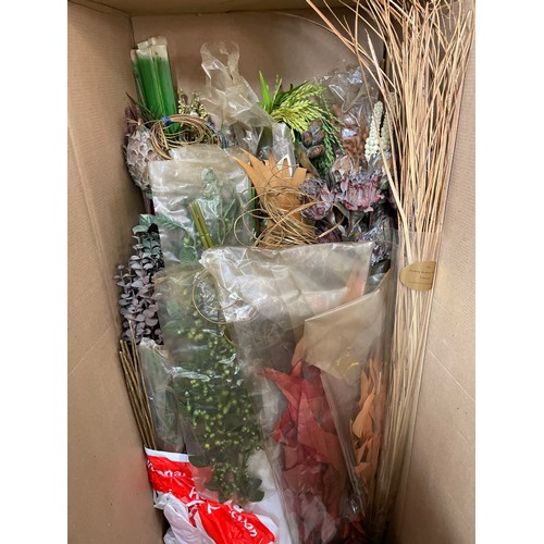 63 - TWO BOXES OF ARTIFICIAL FLOWERS