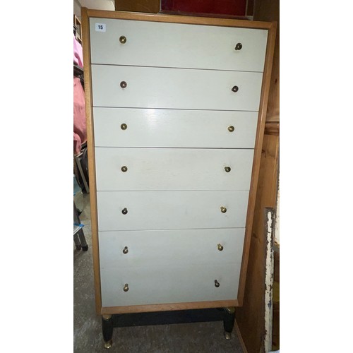 15 - GPLAN 1950S SEVEN DRAWER CHEST