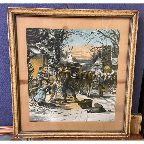 204 - LATE 19TH CENTURY LITHOGRAPHIC PRINT ENTITLED WELCOME GRANDPA