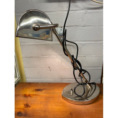 239 - STAINLESS BANK TELLERS READING LAMP