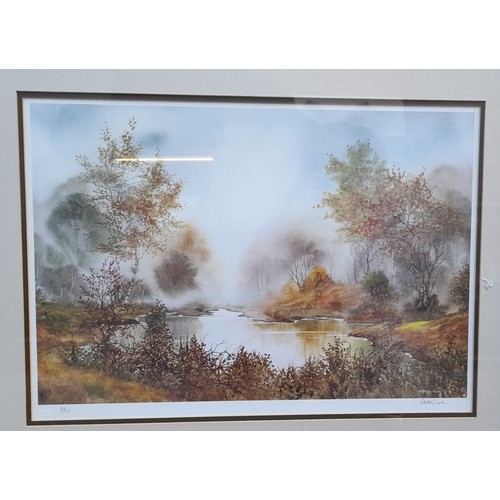 606 - LIMITED EDITION LITHOGRAPHIC PRINT BY ANTHONY WALLER 9/850 SIGNED IN PENCIL AUTUMN LANDSCAPE