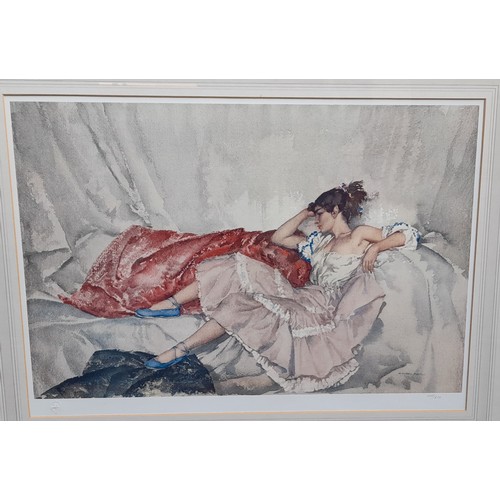 602 - SIR WILLIAM RUSSEL FLINT PRINT 444/850 WITH BLIND STAMP