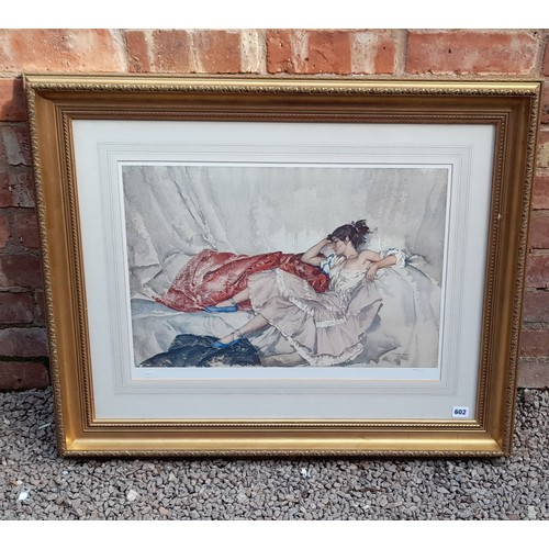 602 - SIR WILLIAM RUSSEL FLINT PRINT 444/850 WITH BLIND STAMP