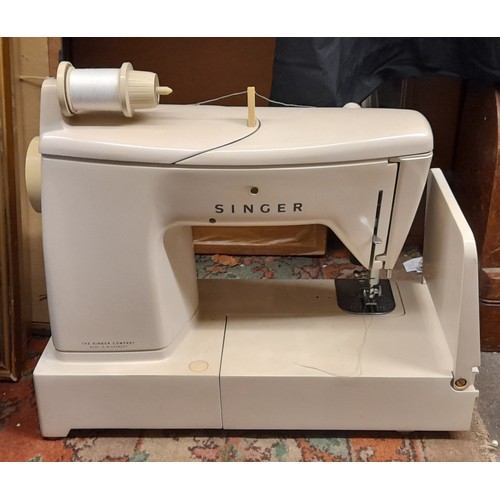 356 - SINGER SEWING MACHINE AND ATTACHMENTS