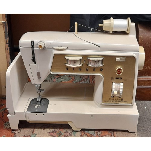 356 - SINGER SEWING MACHINE AND ATTACHMENTS