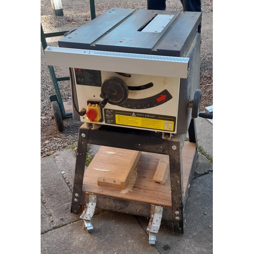 195G - AXMINSTER WORK SHOP RADIAL SAW WITH ATTACHMENTS