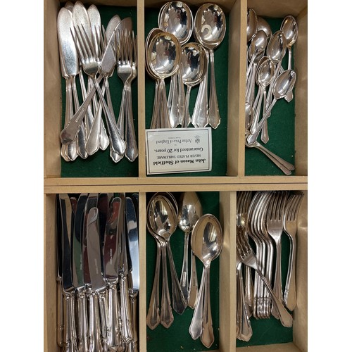 342A - TWO TRAYS OF JOHN MASON OF SHEFFIELD SILVER PLATED CUTLERY