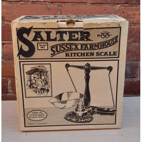 357 - BOXED SALTER SUSSEX FARMHOUSE KITCHEN SCALES