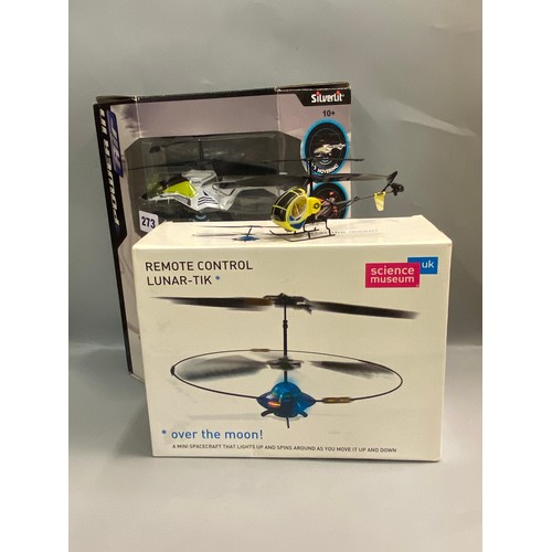 273 - MI HOVER THREE CHANNEL REMOTE CONTROL HELICOPTER AND LUNA TIK