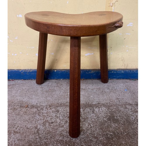 168 - ROBERT THOMPSON MOUSEMAN THREE LEGGED STOOL