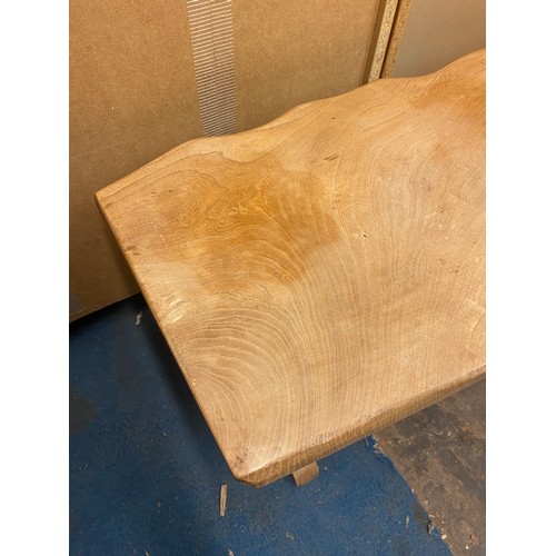 12 - ELM WANEY LOG TOP TABLE