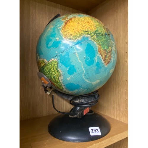 293 - ILLUMINATED TERRESTRIAL GLOBE