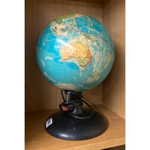 293 - ILLUMINATED TERRESTRIAL GLOBE