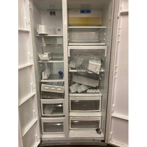 144 - SILVER AMERICAN STYLE FRIDGE FREEZER