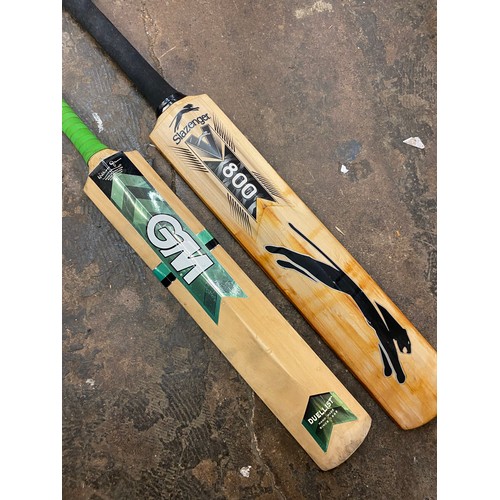 312 - GUNN AND MOORE WILLOW CRICKET BAT NOTTINGHAMSHIRE 1996 WITH AUTOGRAPH IN NYLON BAG