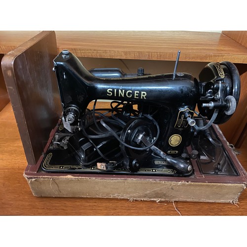 68 - CASED SINGER SEWING MACHINE