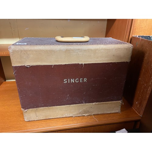 68 - CASED SINGER SEWING MACHINE