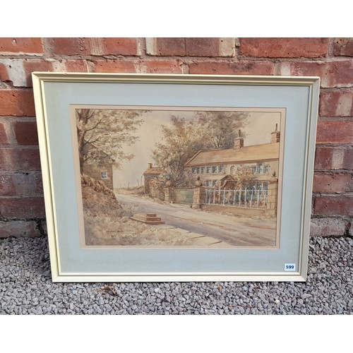 194 - W M PARKER WATER COLOUR OF PONDEN HALL FRAMED AND GLAZED