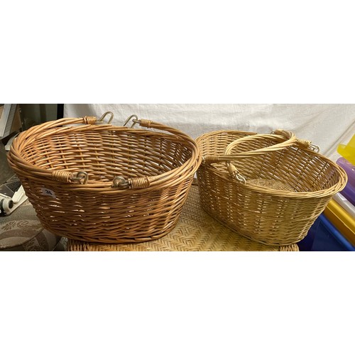 36 - TWO WICKER CARRY BASKETS