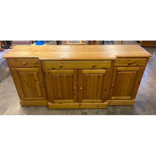 85 - PINE BREAK FRONT PANELLED DOOR DRESSER BASE