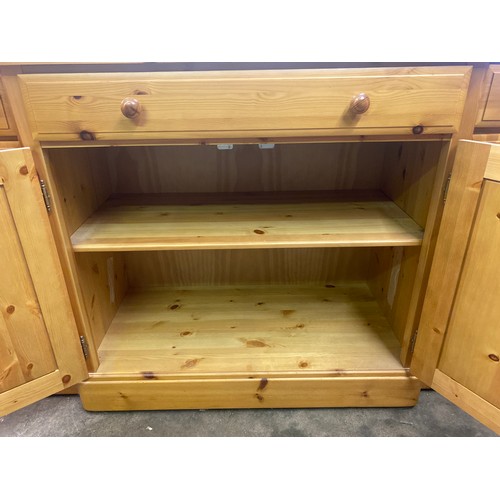 85 - PINE BREAK FRONT PANELLED DOOR DRESSER BASE