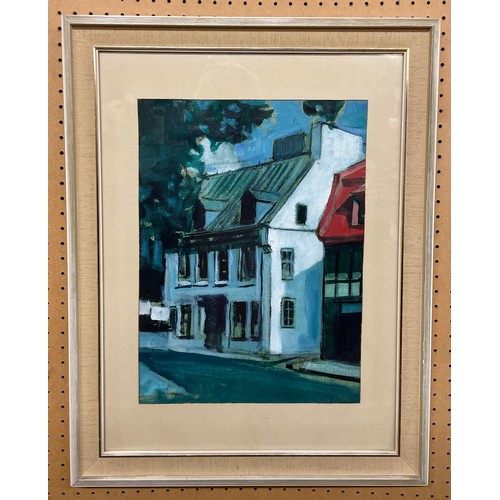 222 - 20TH CENTURY CANADIAN SCHOOL OILS ENTITLED RUE DU TRESOR VILLE DE QUEBEC