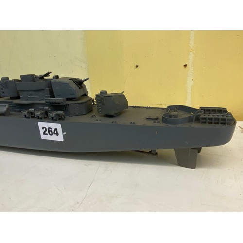 264 - PLASTIC MODEL OF THE BATTLE SHIP