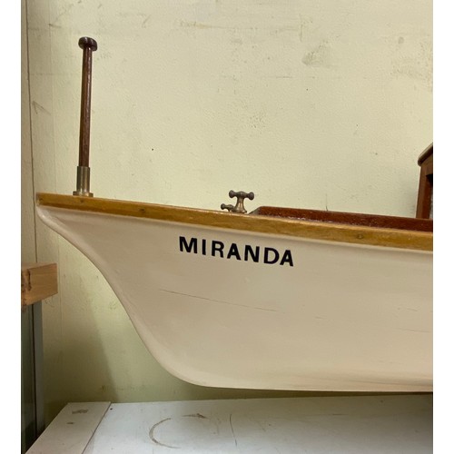 265 - HAND BUILT MODEL OF THE STEAM POWERED BOAT MIRANDA