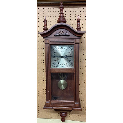 696 - LINCOLN 31 DAY PENDULUM WALL CLOCK