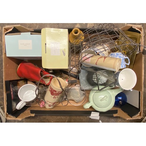 276 - FOUR CARTONS OF ASSORTED HOUSEHOLD ITEMS, CERAMICS AND GLASSWARES