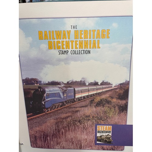 677 - FIVE A4 BINDERS BENHAM GREAT NAMED TRAINS OF BRITAIN STAMP COVERS