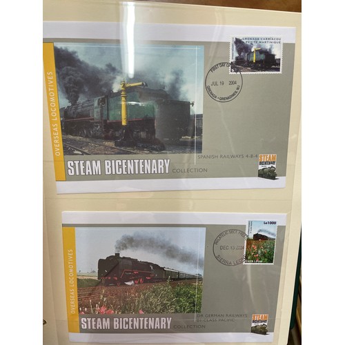 677 - FIVE A4 BINDERS BENHAM GREAT NAMED TRAINS OF BRITAIN STAMP COVERS