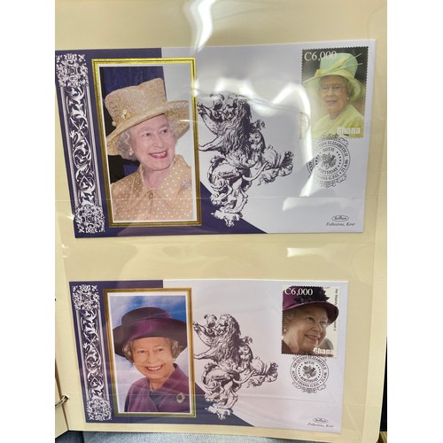 675 - EIGHT A4 BINDERS OF QUEEN ELIZABETH II DIAMOND WEDDING COIN COVER COLLECTIONS