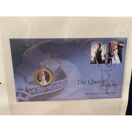 675 - EIGHT A4 BINDERS OF QUEEN ELIZABETH II DIAMOND WEDDING COIN COVER COLLECTIONS