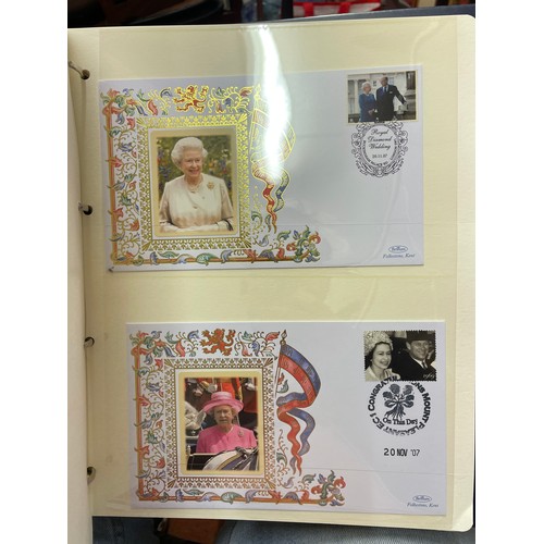 675 - EIGHT A4 BINDERS OF QUEEN ELIZABETH II DIAMOND WEDDING COIN COVER COLLECTIONS