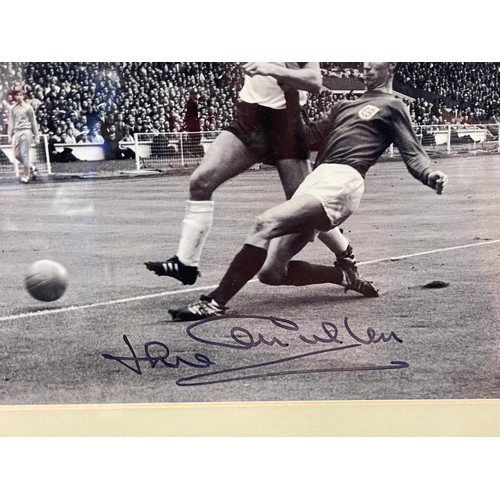 649 - AUTOGRAPHED BLACK AND WHITE PHOTOGRAPH OF ARCHIE GEMMILL, SIGNED PHOTO OF JACK CHARLTON V WEST GERMA... 