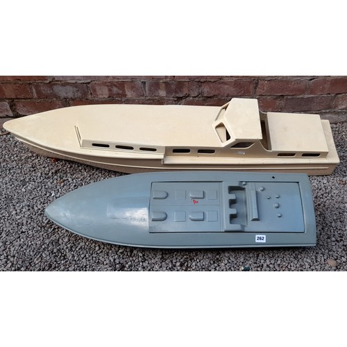 262 - TWO REMOTE CONTROL MODEL BOAT HULLS