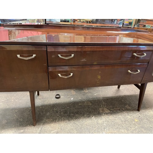 7 - MID CENTURY TOLA DRESSING TABLE BY ALPHONS LOEBENSTEIN FOR MEREDEW AND MATCHING BEDSIDE TABLE