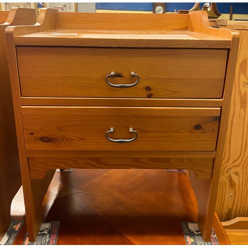 24 - PAIR OF PINE TWO DRAWER BEDSIDE CHESTS