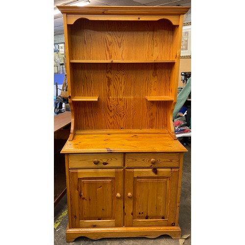 53 - PINE DRESSER WITH PLATE RACK